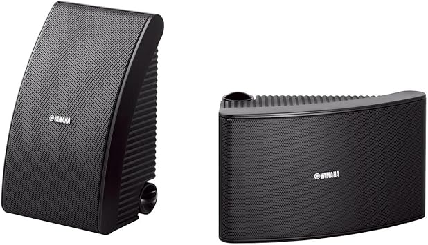 Yamaha NS-AWS592BL 150 Watt 6.5 Inch Cone Indoor/Outdoor All-Weather Speakers 1 Pair, Black