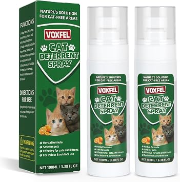 Citrus Cat Deterrent Spray Bitter No-Scratch Formula for Multi-Surface Use - Indoor & Outdoor Cat Repellent Spray for Furniture