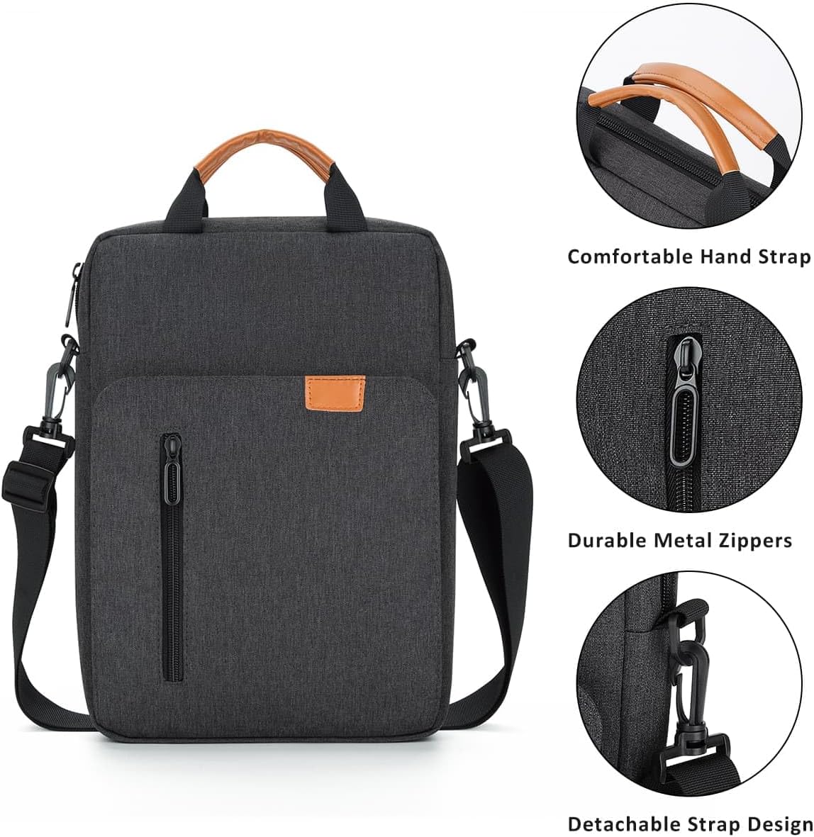 Vertical Laptop Case Computer Bag for 14 Inch MacBook Pro M1 M2 M3 M4 M5 Computer Notebook, Waterproof Protective Lightweight Laptop Computer Cover Bag, Deep Gray - Image 5