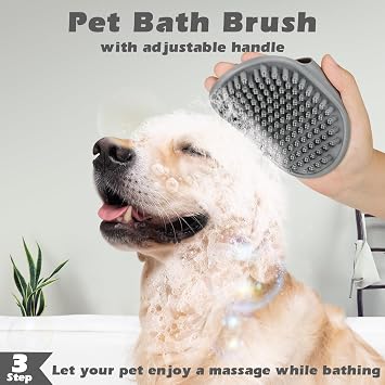 3PCS Cat Shedding Tools, Cat Brushes for indoor Cats, Grooming Kit, Premium Pet Supplie (Grey-24)