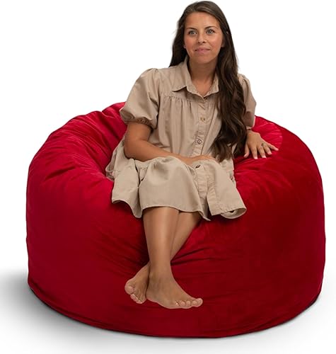 ULTIMATE SACK 4000 (4 pies) Puf Sillón Muebles rellenos de espuma gigante, fundas lavables a máquina, forro interior duradero, espuma 100% virgen.