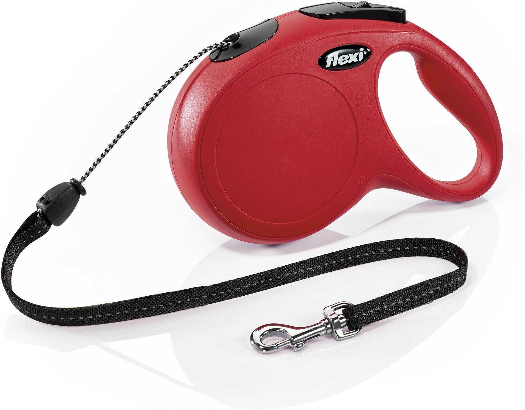 Flexi New Classic Retractable Dog Leash (Cord), 26 ft, Medium, Red