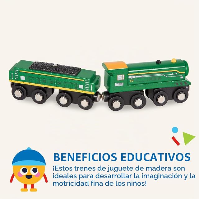 Foto 4 de 8 de Battat Locomotoras y vagones de Carga de Madera magnéticos