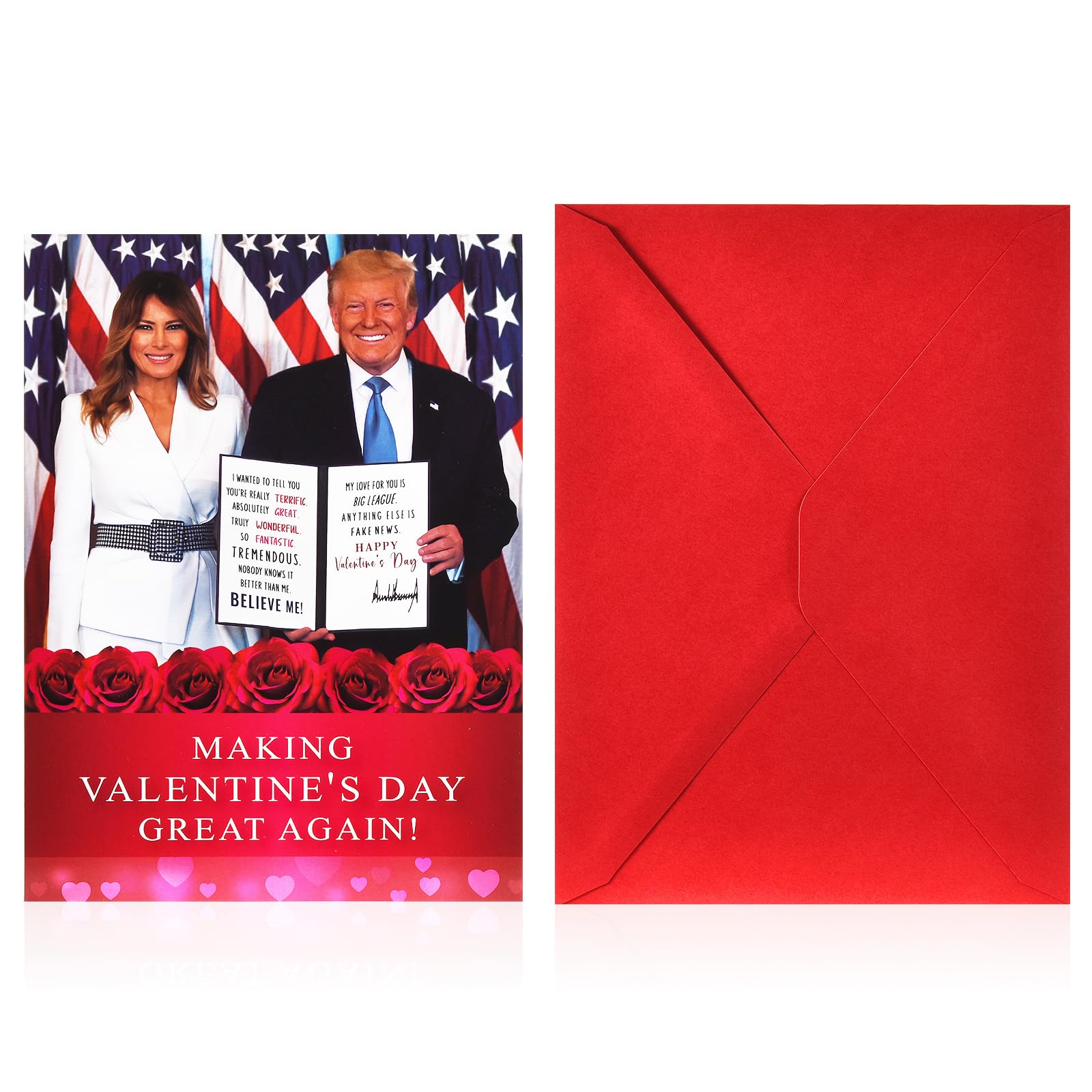 Lustige Valentinstagskarte Mit Trump-Motiv – Für Ehemann, Ehefrau, Freund Oder Freundin, 20,5x13,5 Cm