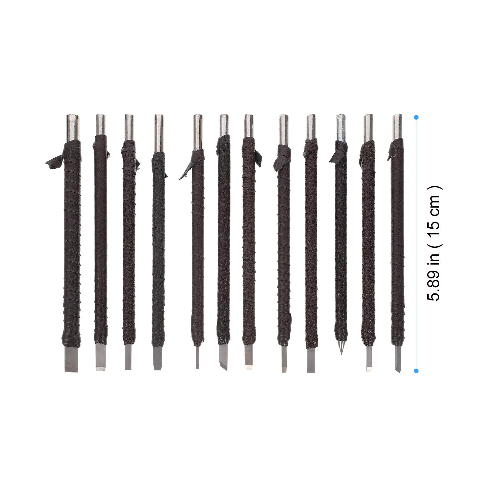 Kit de Sculpture sur Bois 12pcs avec Paquet, Outils en Acier Résistants la Rouille et Étanches, pour Atelier de Sculpture sur Bois et Débutants
