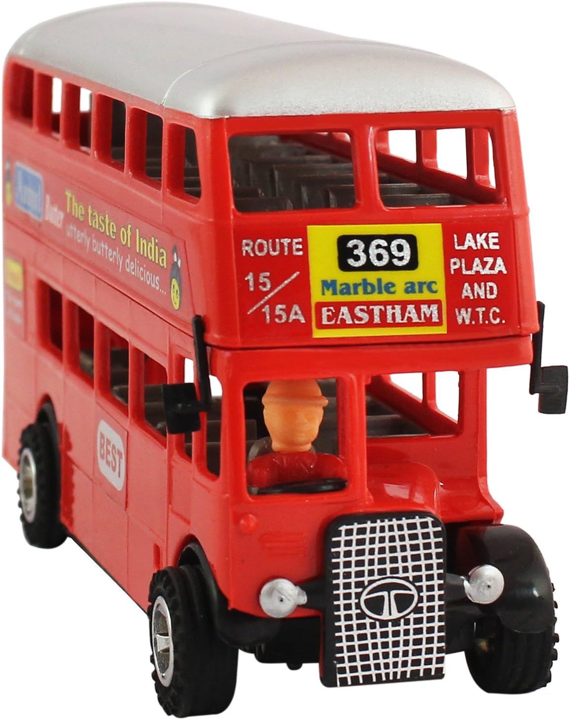 Shinsei Dx Double Decker Bus Toy for Kid, Red