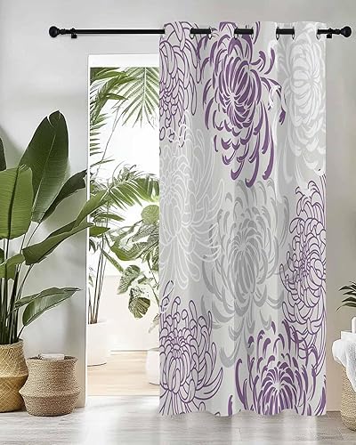 Miniatura 5 de Cortinas opacas con aislamiento térmico y ojales para dormitorio, 84 pulgadas de largo, para decoración del hogar, para sala de estar, cortinas