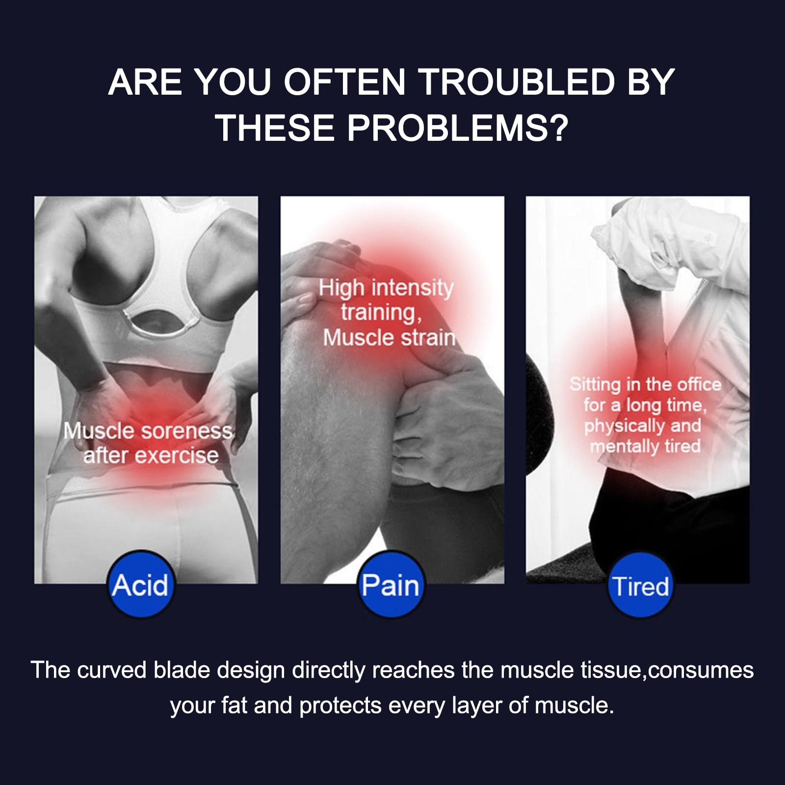 HMWOKPOT Electric Guasha Fascia Massager Guasha Scraper Muscle Relaxing Release Pressure Muscle Relaxation Stimulator,Black