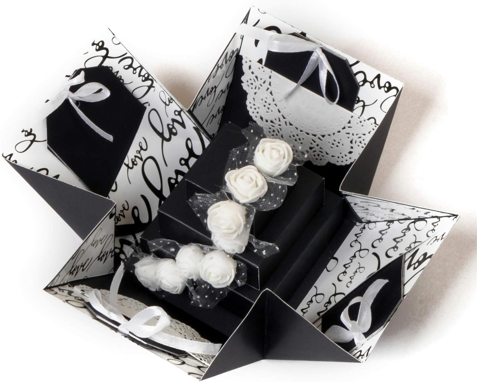 CRAFTED WITH PASSION Paper One Layer Black Designer Explosive Box For Any Occasion, 1 count