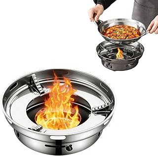 Vastsea Spirituskocher, Edelstahl Kompakt Alkoholkocher, Alkohol Herd Camping, für Kochen, Camping, Trekking, Garten Picknick.