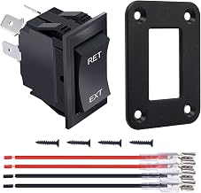 weideer Power Stabilizer Switch RV Jacks Leveling Momentary Reverse Polarity Rocker Switch 20A 12V DC with Harness Screws for Camper 5th Wheel Trailer Awnings