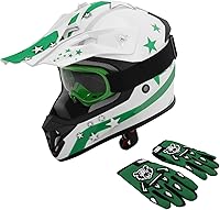 Vista 22 de XFMT - Juego de casco DOT con gafas y guantes para motocross, cuatrimoto y vehículos todoterreno para niños y jóvenes, diseño de araña roja, talla XL