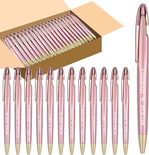 Miniatura 7 de 100 bolígrafos Boss Lady con citas a granel, regalos de inspiración a granel, bolígrafos retráctiles de punta media con tinta negra, regalos de