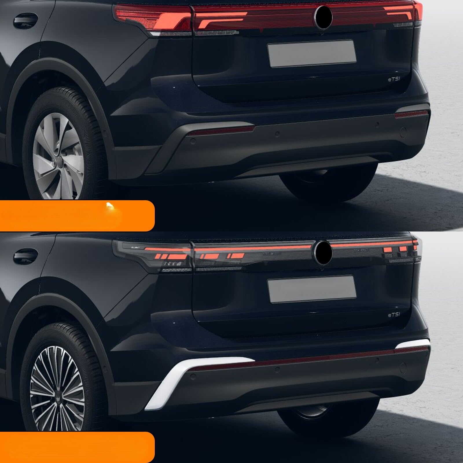 Heckstoßstangen Diffusor Stoßstangenleiste für VW Tiguan 3, Edelstahl | 2-teilig