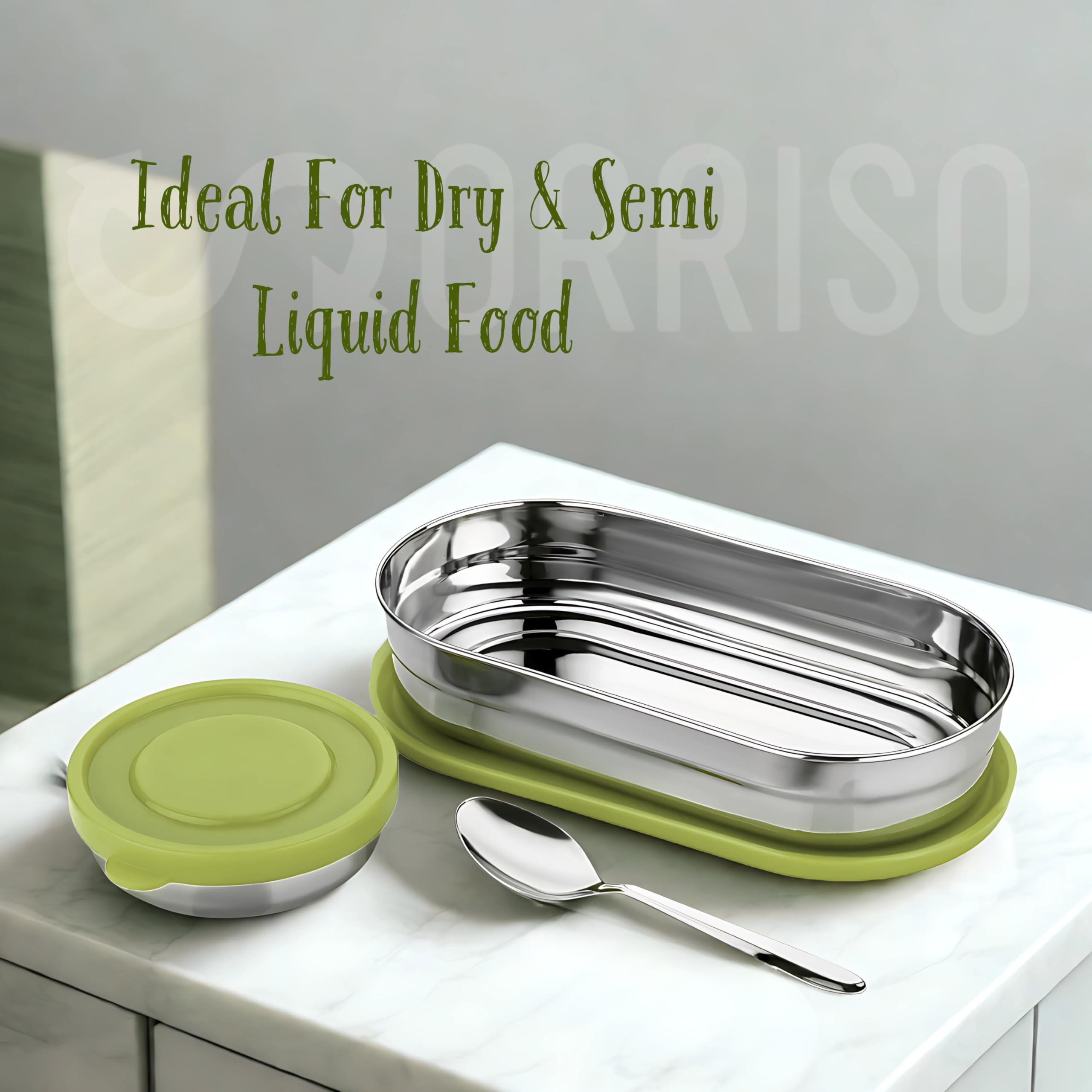Kids Stainless Steel Lunch Box - Leak Proof & Durable -4