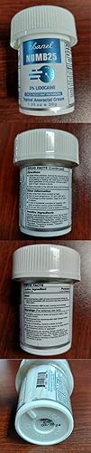 Miniatura 8 de Ebanel - Crema anestésica al 5% de lidocaína, alivio del dolor, quemaduras y picazón, anestésico tópico Numb25 de máxima fuerza con alantoína,