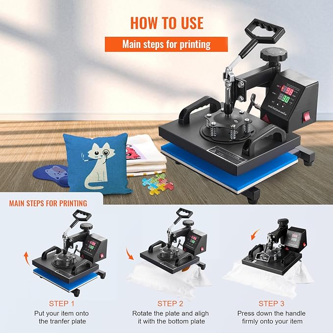Termofijadora Happybuy 12x10 Pulgadas, Sublimadora para Camisetas miniatura 8