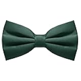 Mens Solid Color Pre-tied Bow Tie Adjustable Bowtie