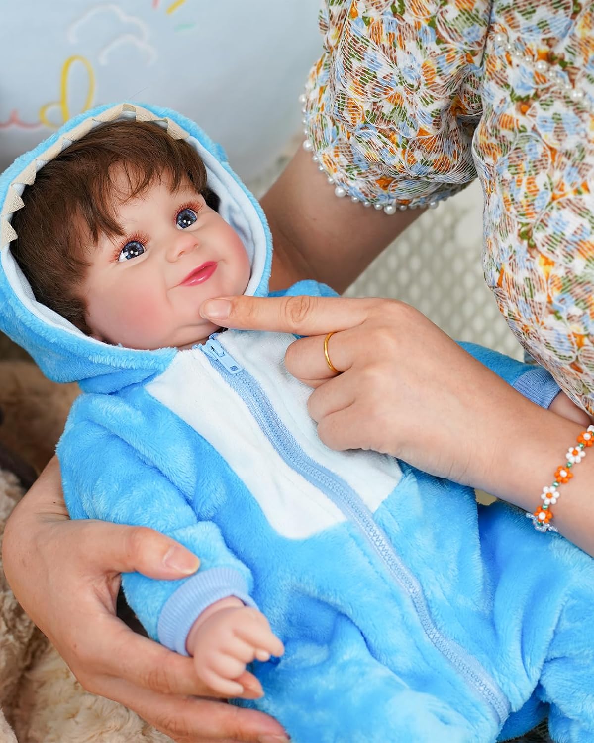Reborn Dolls Baby Clothes for 17-22 Inch Dolls, Handmade Pajamas Set Boys One-Piece Outfit Clothing Accessories for Lifelike Newborn Toy Babydolls, Washable