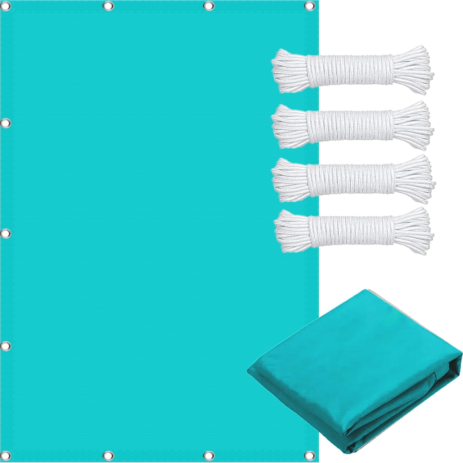 Toile Ombrage 2.5 x 4.7 m UV Protection Résistant Aux Déchirures, Imperméable, Léger, Durable Toile Ombrage Exterieur avec Oeillets Cordons pour Jardin/Pergola, Bleu Ciel