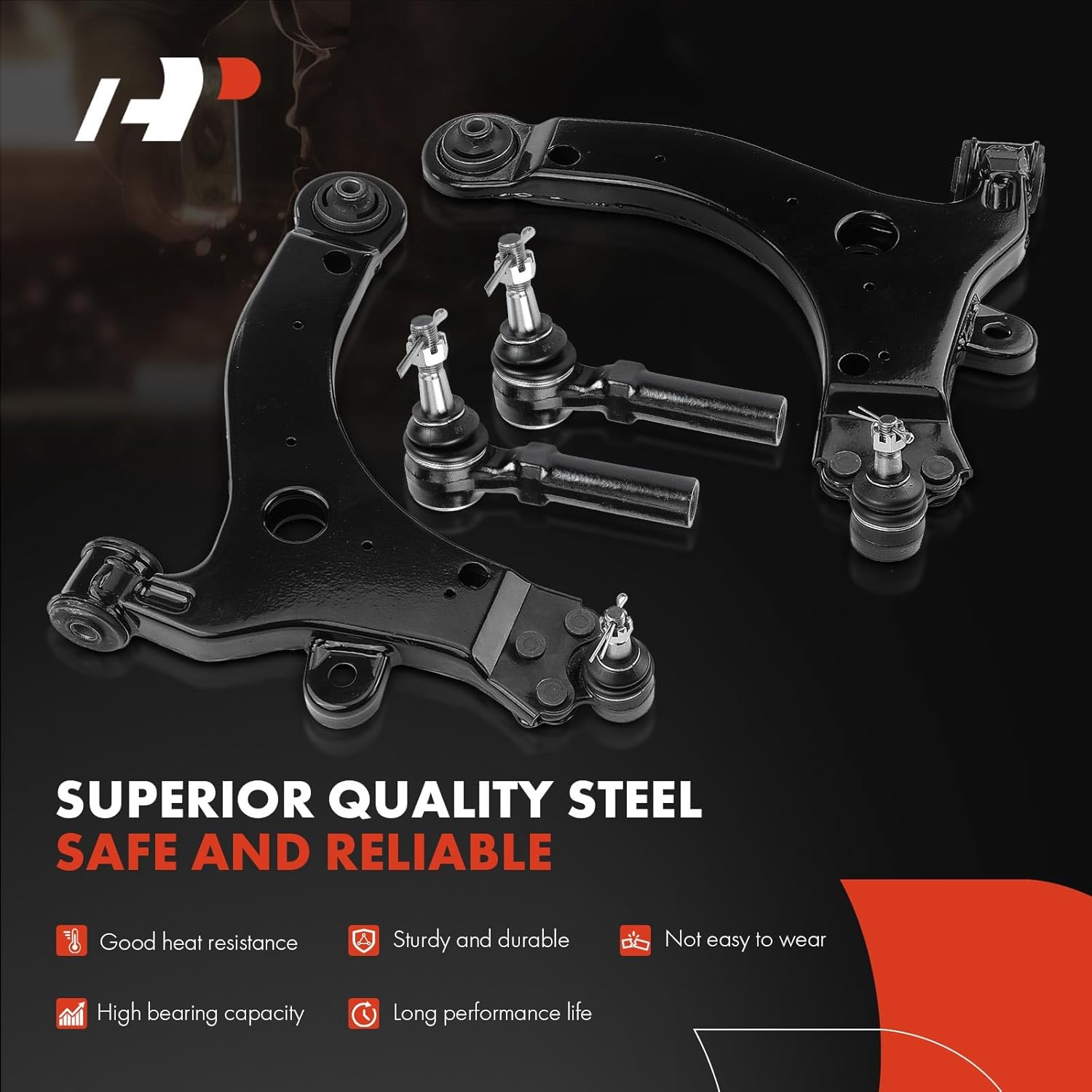 A-Premium Set of 10, Front Lower Control Arm, Sway Bar Link, Inner Outer Tie Rod End, Compatible with Chevy Impala 06-13, Buick Regal 97-04, Century, Allure, Pontiac Grand Prix, Oldsmobile Intrigue