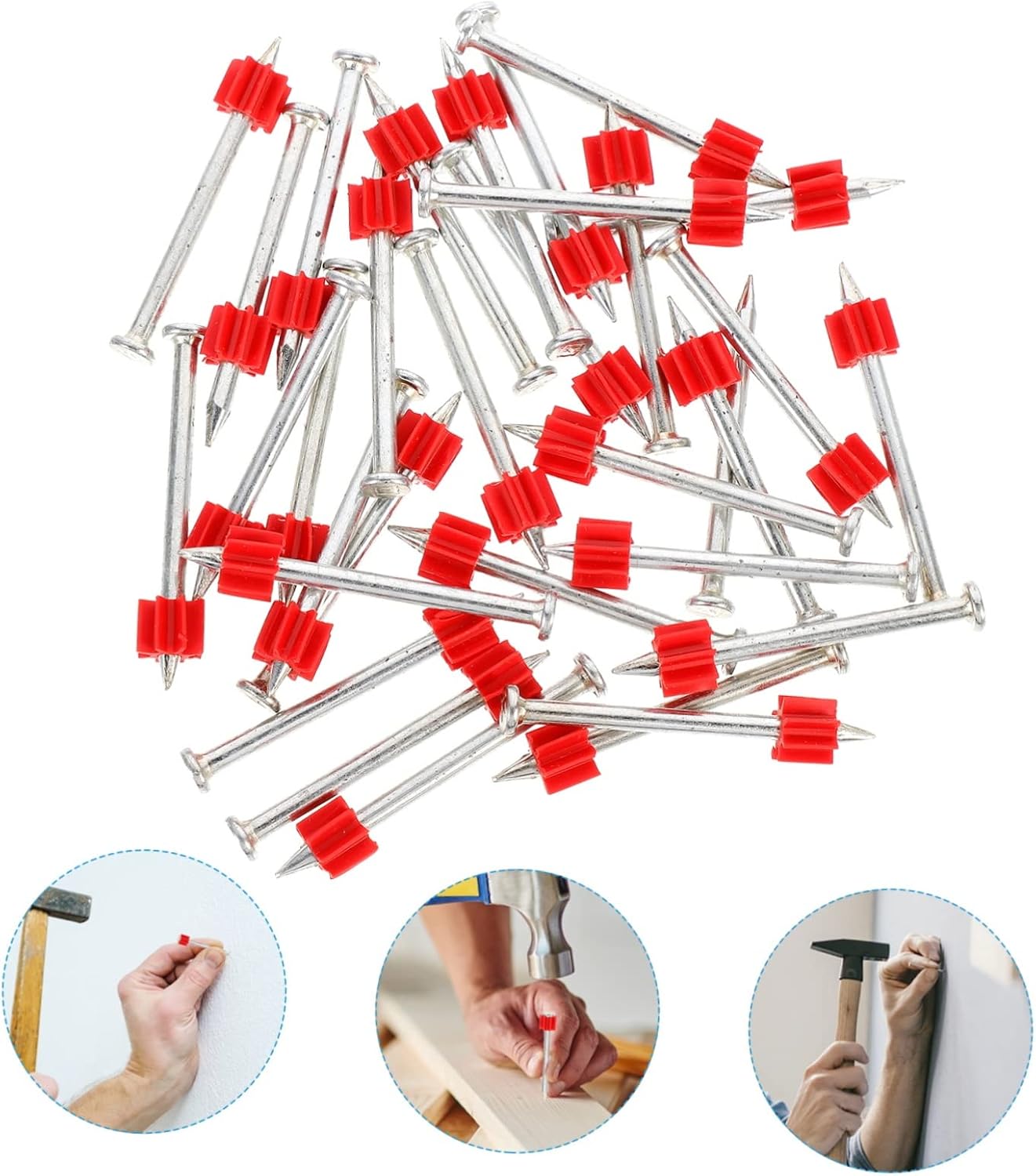 100pcs Cement Steel Nails Concrete Wall Anchors Nails for Hanging and Wall Hangings