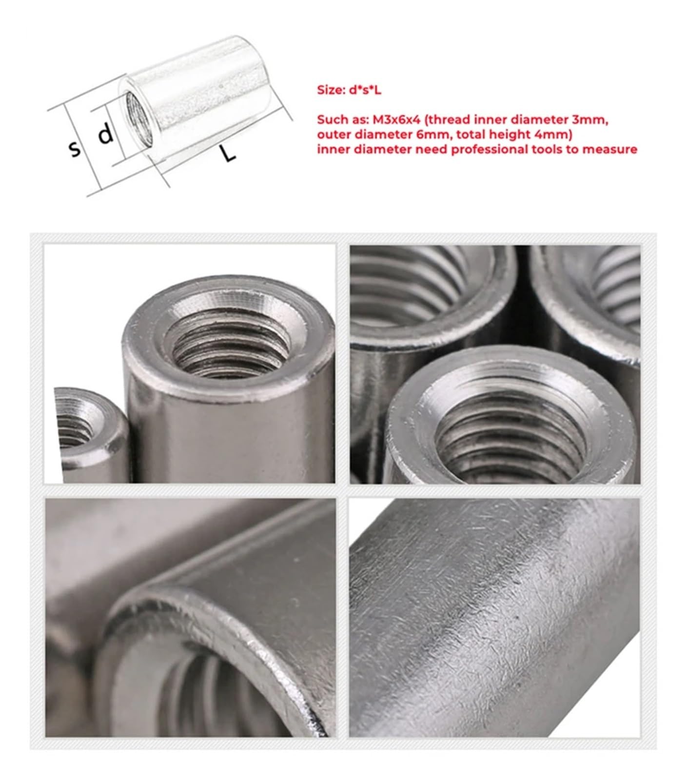 Dado per manicotto rotondo - Fissaggi standard per sistemi di supporto - Italy