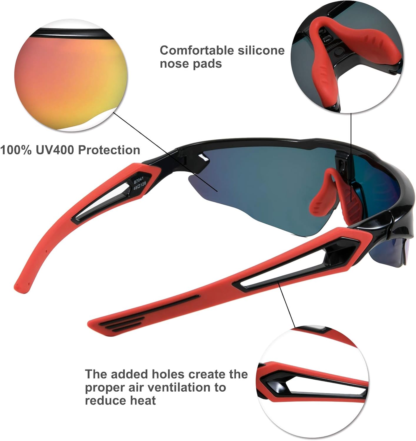 Miniatura 2 de Karsaer Ciclismo Deportes TR90 Gafas de sol hombres mujeres ciclismo de montaña escalada en roca kayak deportes gafas