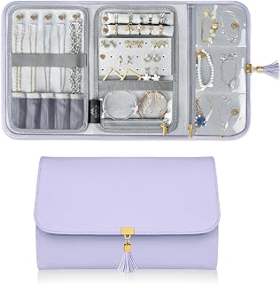 MATEIN Jewelry Organizer for Travel, Womens PU Leather Large Jewerly Holder