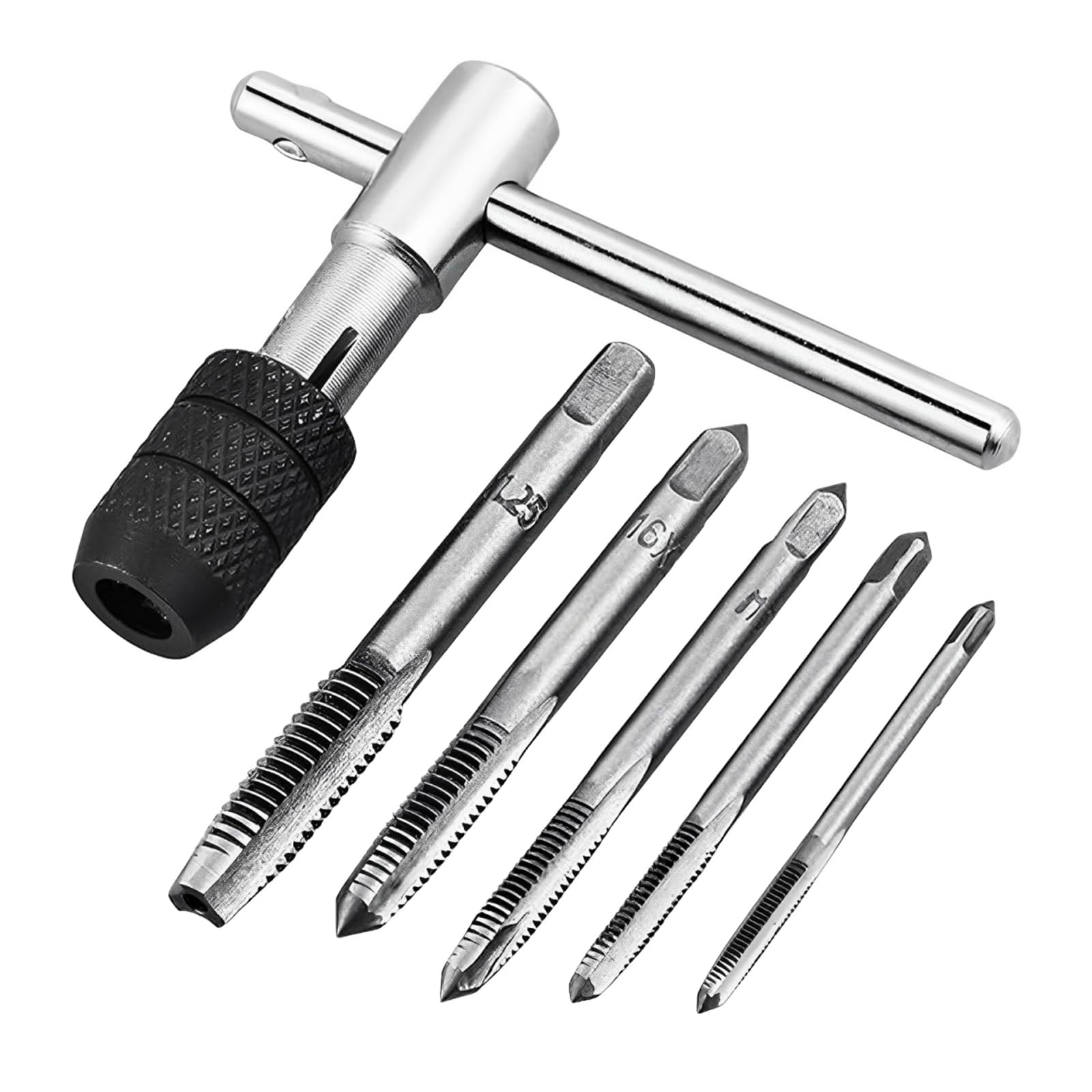 T-Griff Windeisen Set Mit Gewindebohrern M3-M8 & Spiralbohrern – Metrisches Gewindeschneide-Set Für DIY & Reparaturen