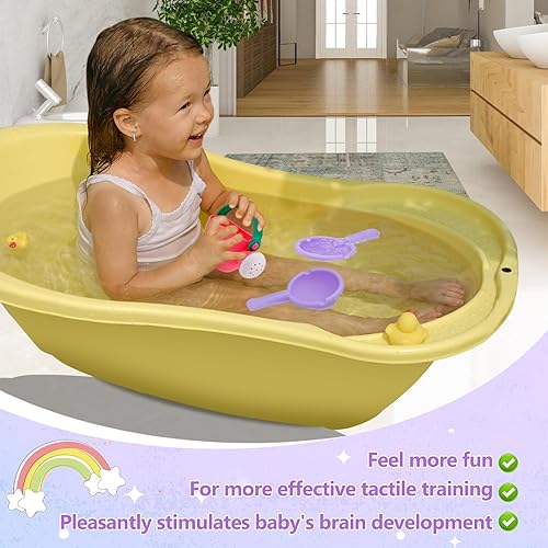 Miniatura 7 de Juguetes de baño pequeños y suaves para niños pequeños de 1 a 3 años Juguetes de mesa de agua súper fáciles de limpiar, juguete de bañera para