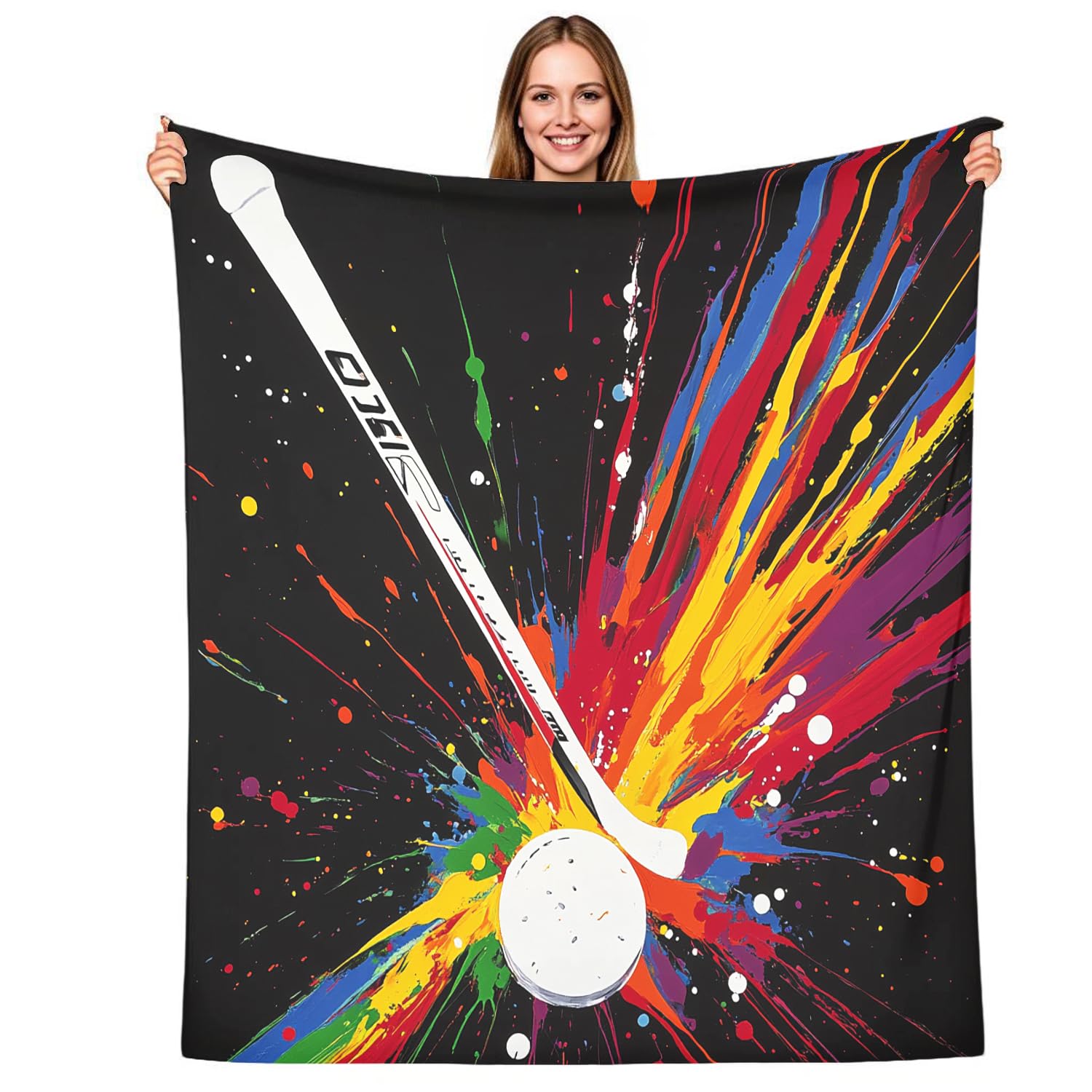 Plaid polaire hockey doux résout le problème des nuits fraîches sur le canapé