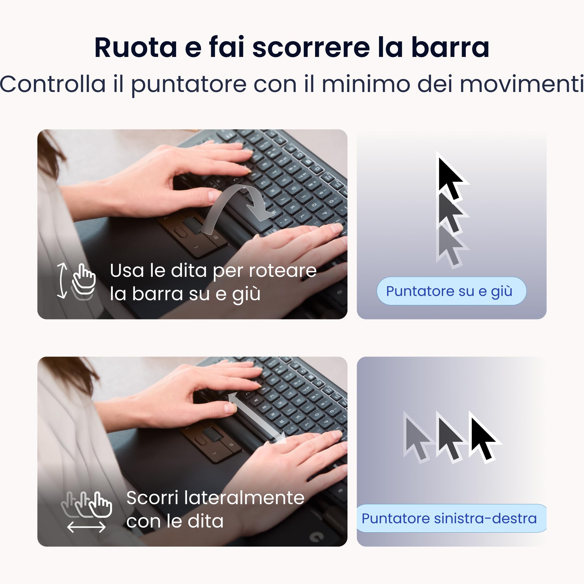 Contour RollerMouse Pro | Mouse Cablato | Poggiapolsi Regolare | Mouse Ergonomico Per Computer | Sollievo Dal Dolore | 6 Pulsanti Programmabili | 2800 DPI | Per Windows e MacOS | Pelle Sintetica