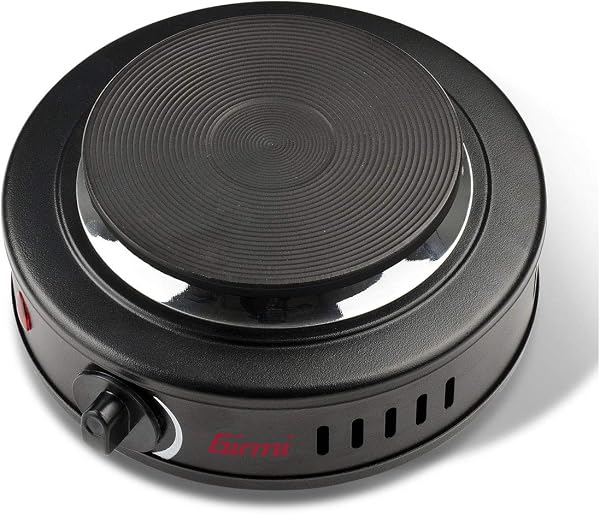 Girmi PE26 Piastra Elettrica in Ghisa, 1500 W, Singola, 5 livelli di regolazione temperatura, Diametro 18.5 cm, Nera - 5