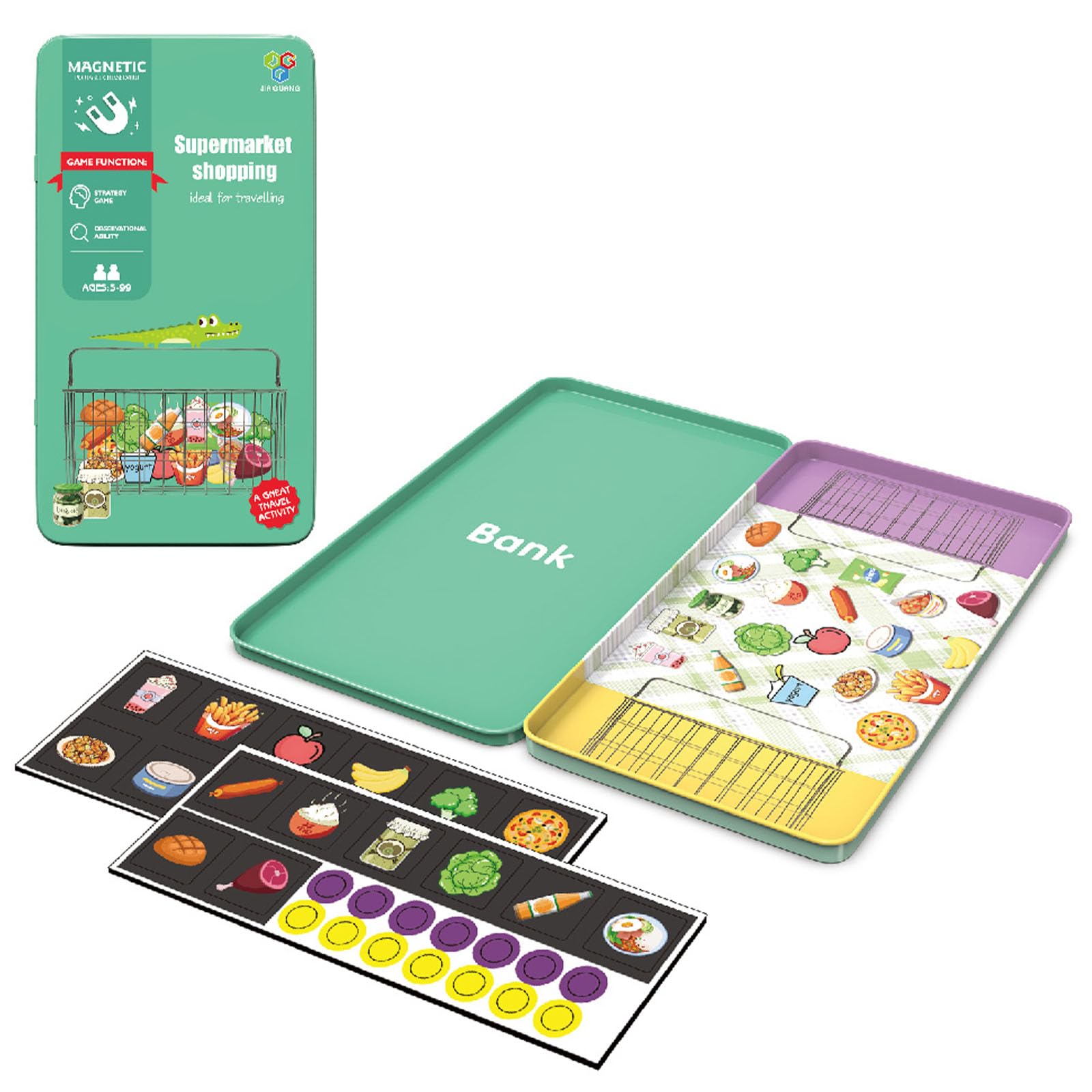 Magnetic Travel Game, Mini Board Games, Shopping List Game, Travel Size Games, Magnetic Travel Foldable Chess Board