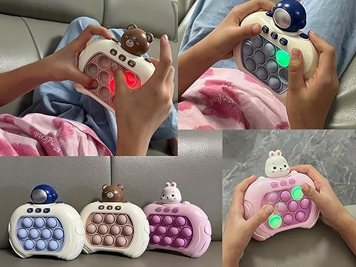 Miniatura 5 de UMESEE Consola de mano, juego de burbujas de empuje rápido para niños y adultos, juego de burbujas con luz para niños, niñas y adolescentes (3