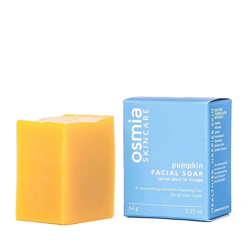 Barra de sabonete facial de abóbora Osmia, 64 g