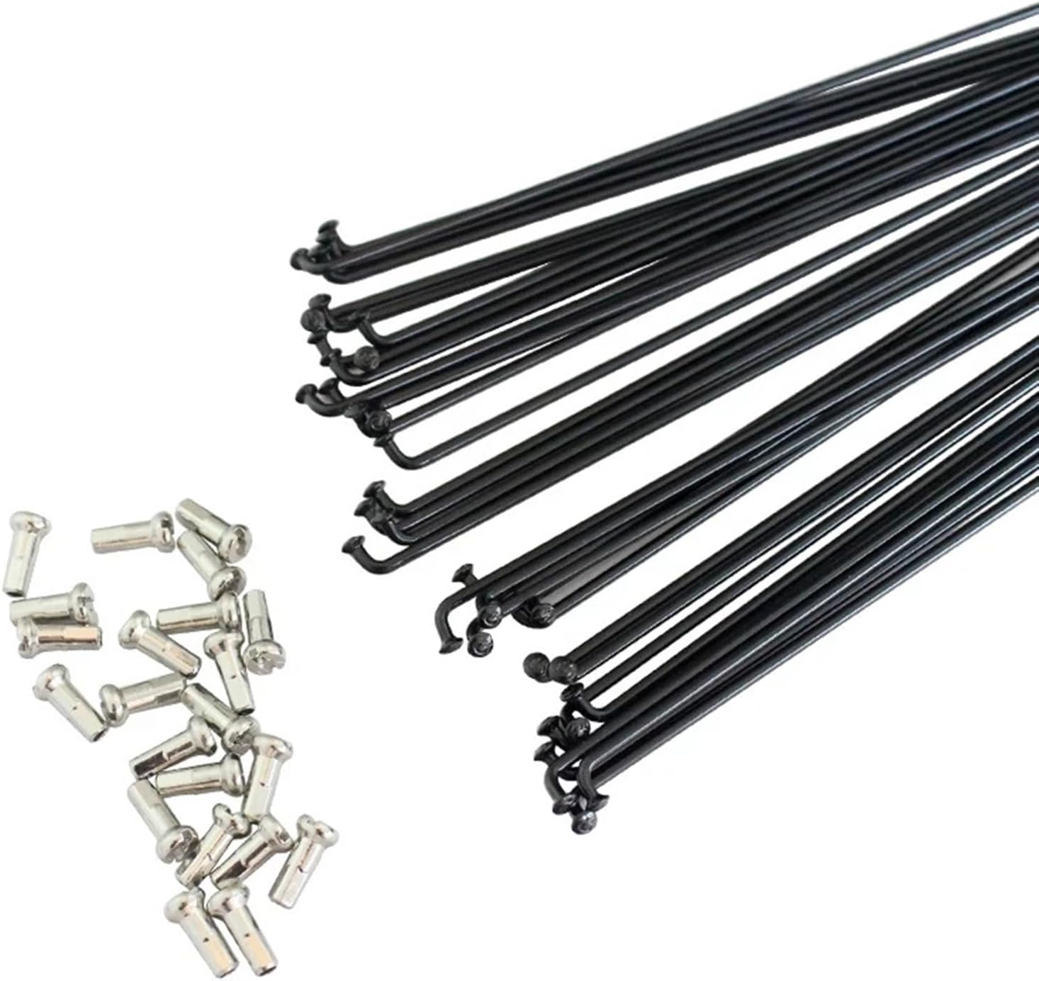 36Pcs High Strength Mountain/Road Bike 14G 2.0mm Spokes Black Colour Bicycles Steel Spokes 170mm-300mm Bike Parts Cycling