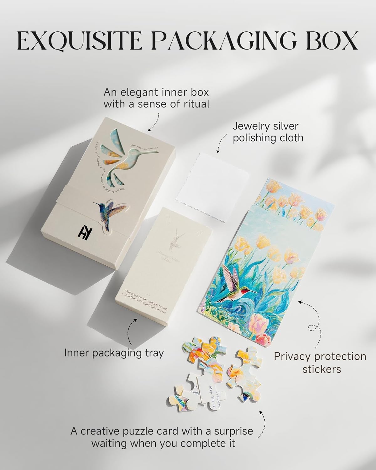 HUAIYU Hummingbird Celtic Pendant Necklace for Women- 925 Sterling Silver Lucky Celtic Knot Humming Bird Necklaces Mother's Day Birthday Christmas Jewelry Gifts for Mom - Image 2