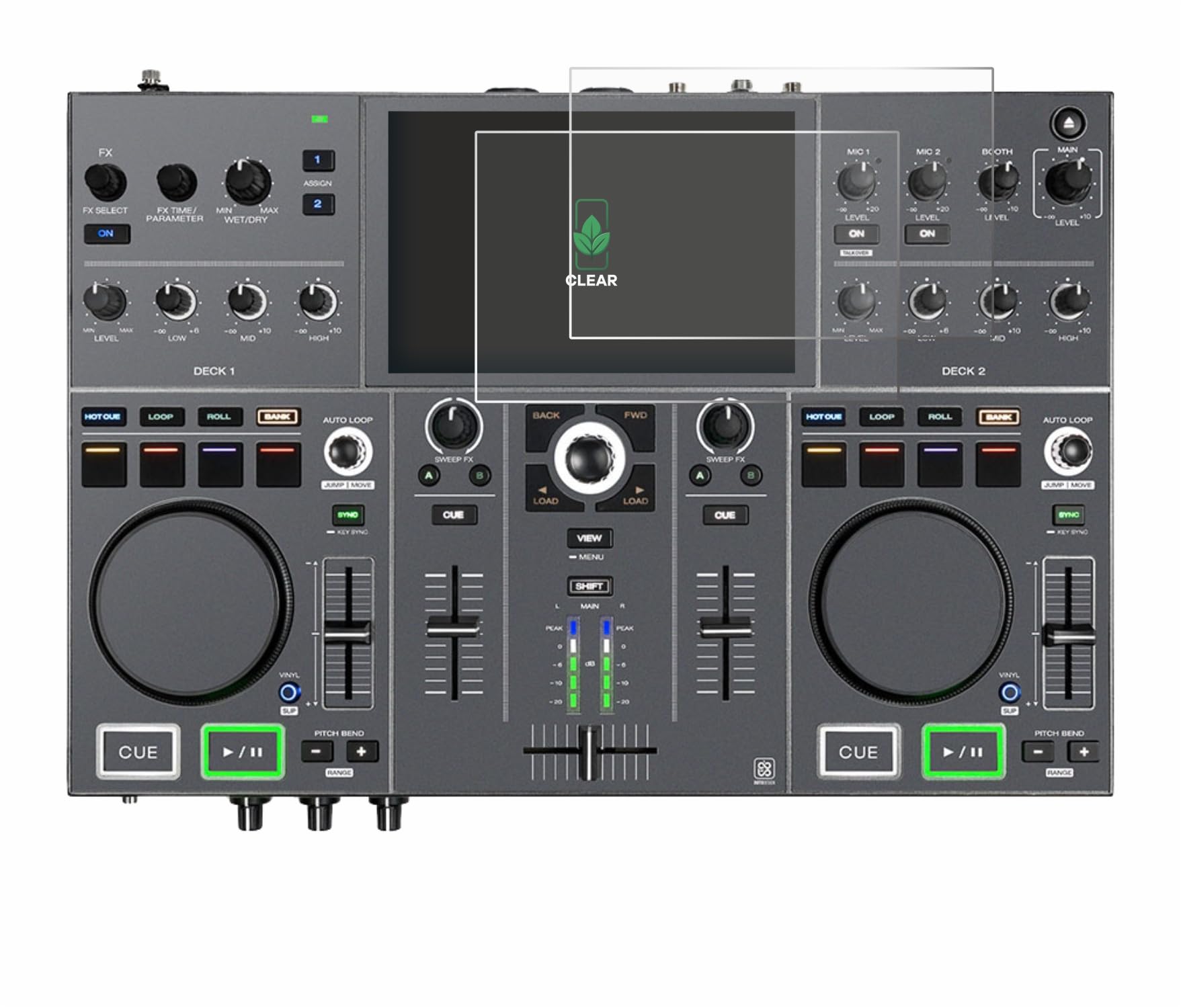 ScreenLeaf (2 Pack Screen Protector Compatible with Denon DJ Prime Go+ [Sustainable Screen Protection, Clear, Anti-Scratch]