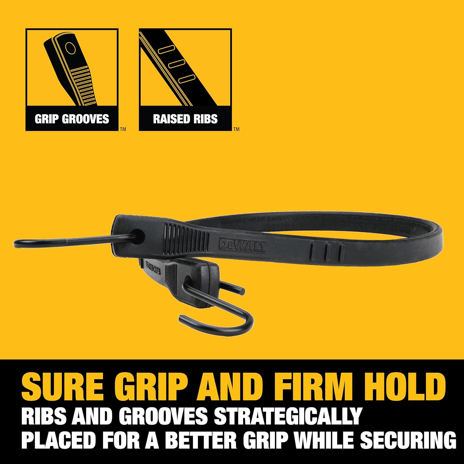 DEWALT DXBC3001031-40 Black 31" Rubber Tarp Straps, 40 Pack