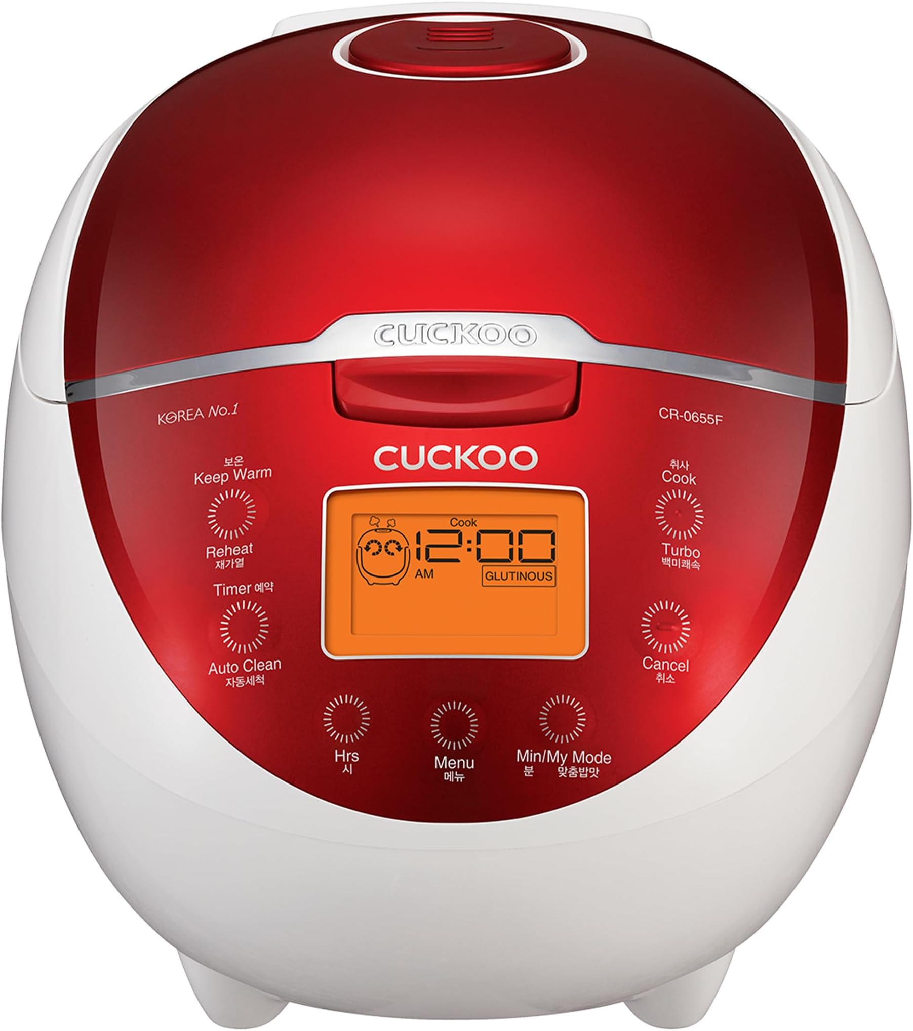 CUCKOO Micom Rice Cooker 6 Cup Uncooked / 12 Cup Cooked, Fuzzy Logic Rice Maker with Delay Timer & Keep Warm Setting, Versatile Food Steamer for Cooking, Non-Stick Inner Pot, Red (CR-0655F)