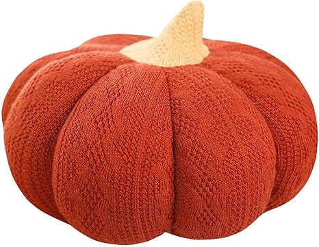 pumpkin shaped throw pillow