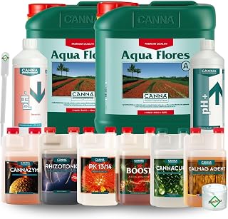 Weedness Canna Dünger Aqua Set XL - Blütephase Hydrokultur Hydrokulturdünger Bewässerung Flüssigdünger Organisch Grow Bio Naturdünger