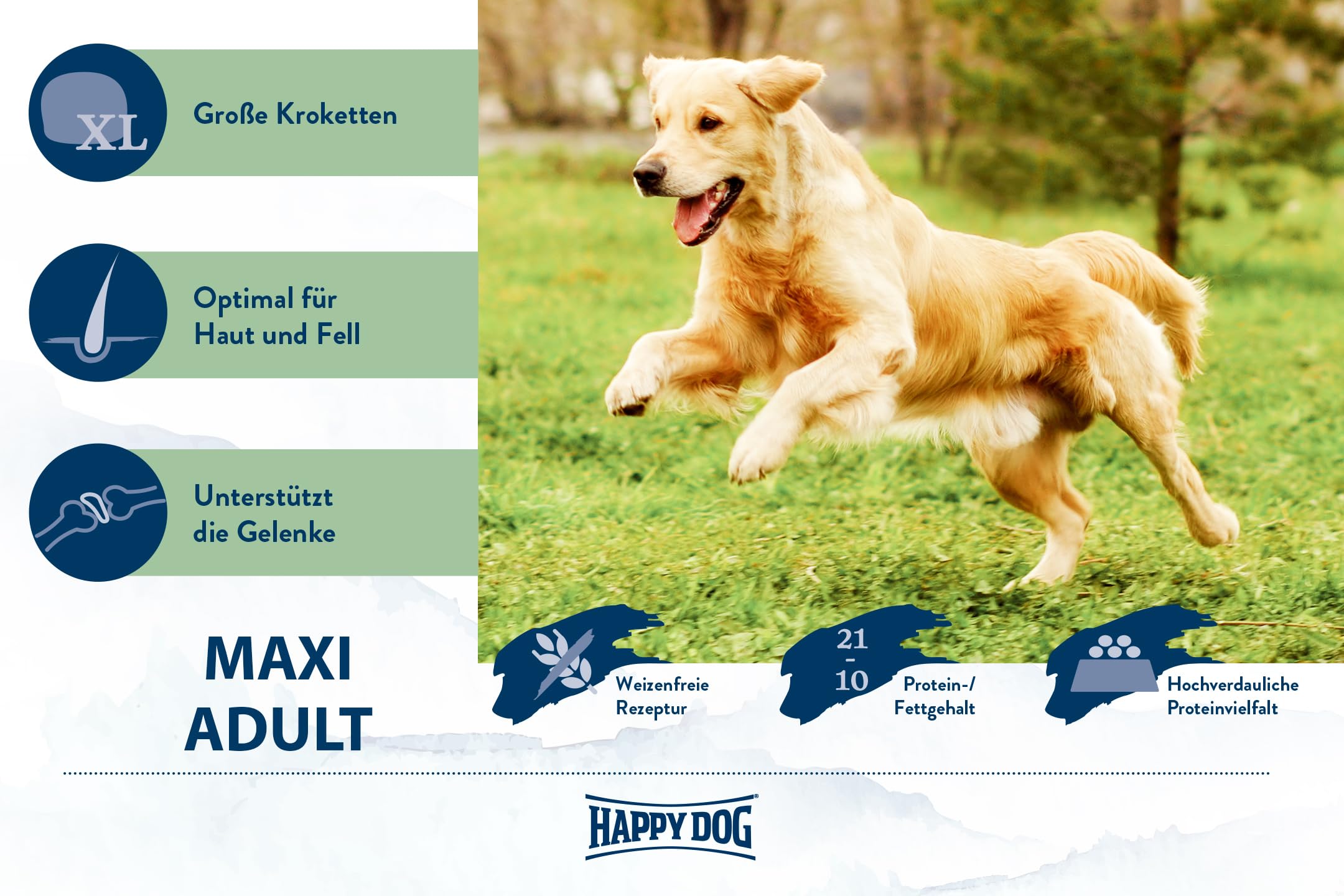 Happy Dog 60761 - Supreme fit & vital Maxi Adult - Hunde-Trockenfutter für große Hunde - 14 kg Inhalt