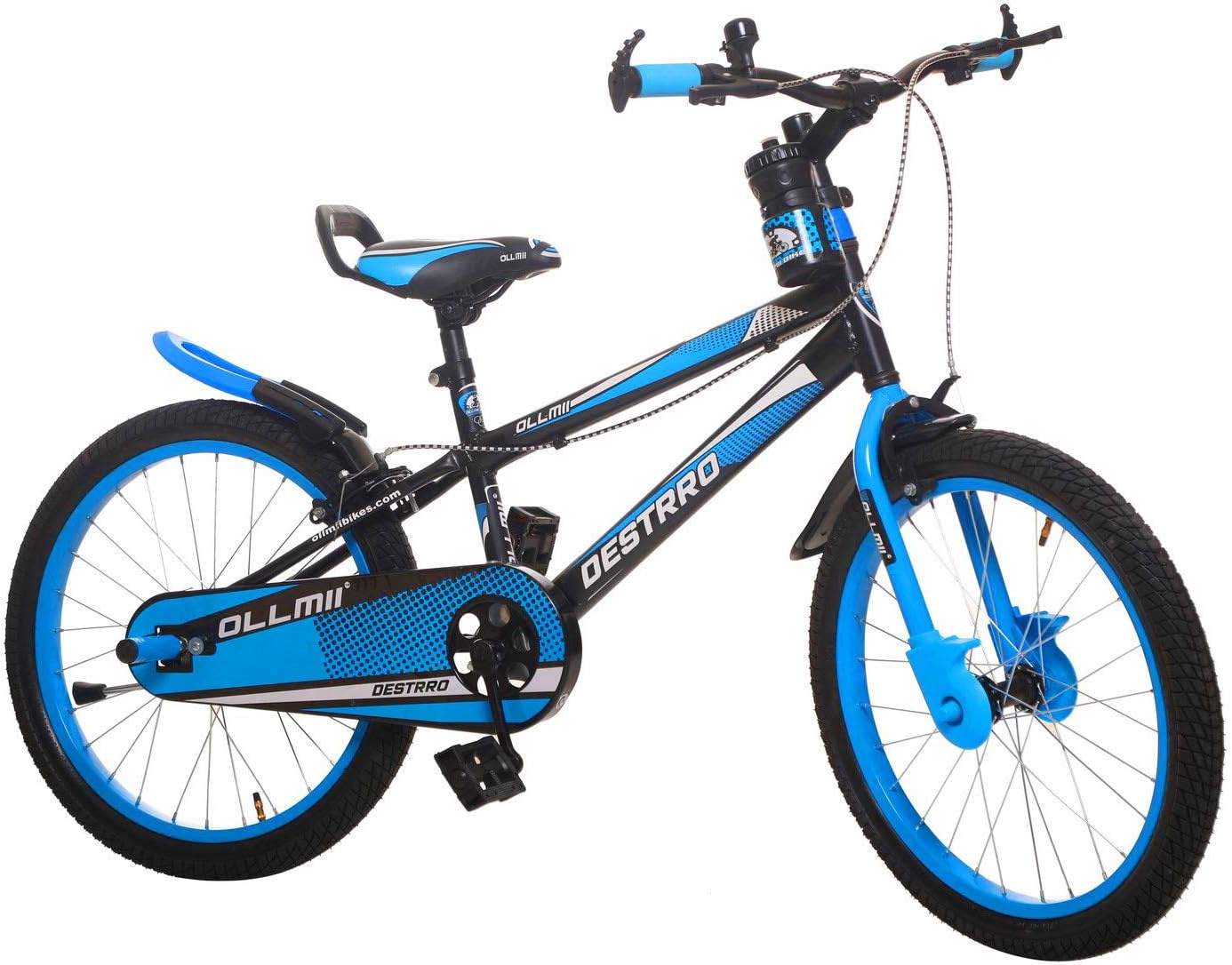 Ollmii Bikes Destrro Steel Kids Cycle 20 inches Sky Blue and Black for 7 to 10 Years