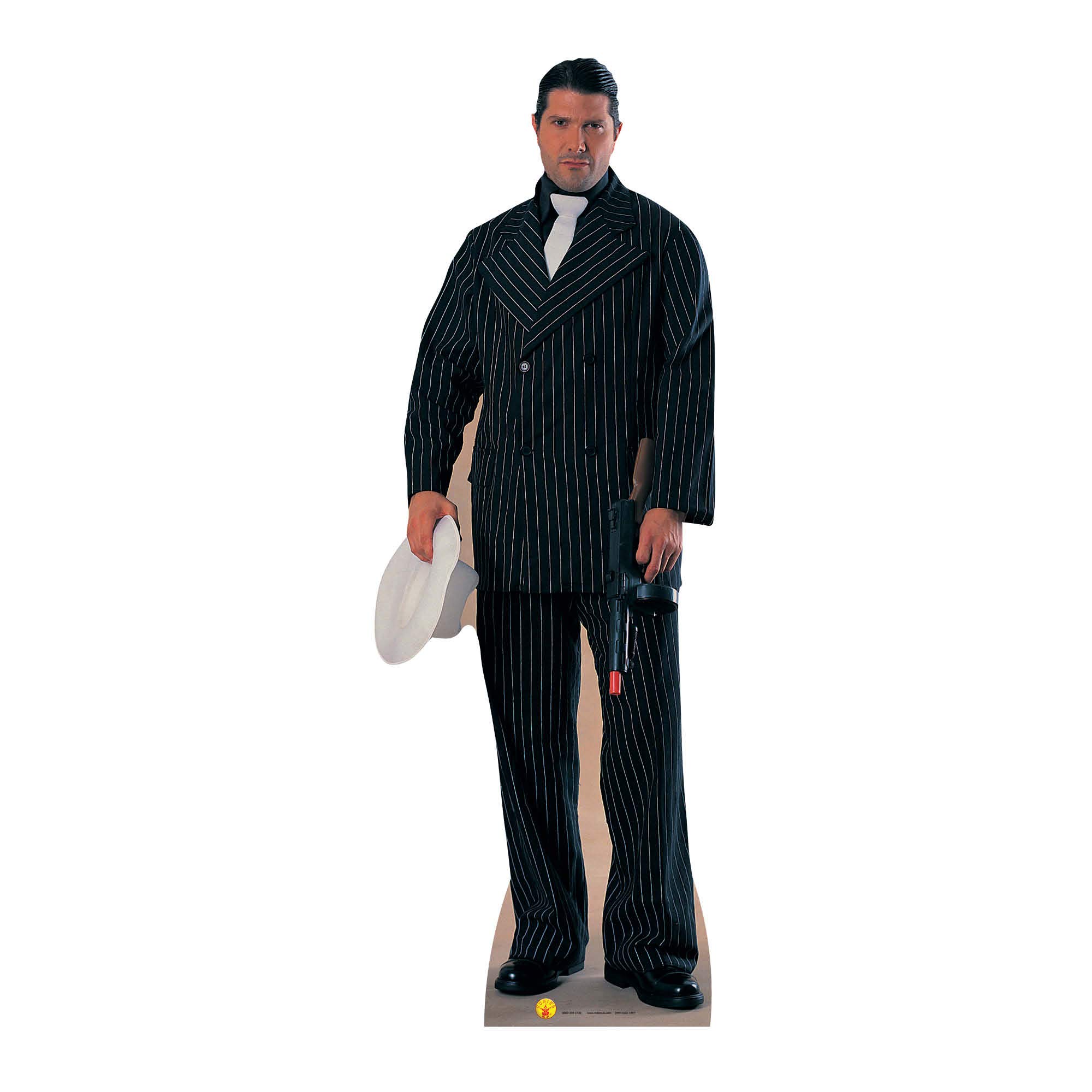 Star Cutouts Cut Out of Gangster in Pinstripe Suit (Black)