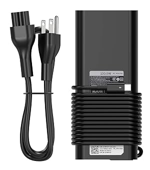 Replacement for Dell 130W Laptop Charger USB C Type C Slim AC Power Adapter for Dell Xps 17