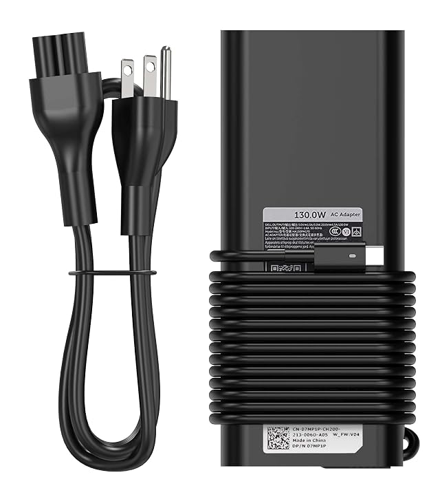 Replacement for Dell 130W Laptop Charger USB C Type C Slim AC Power Adapter for Dell Xps 17