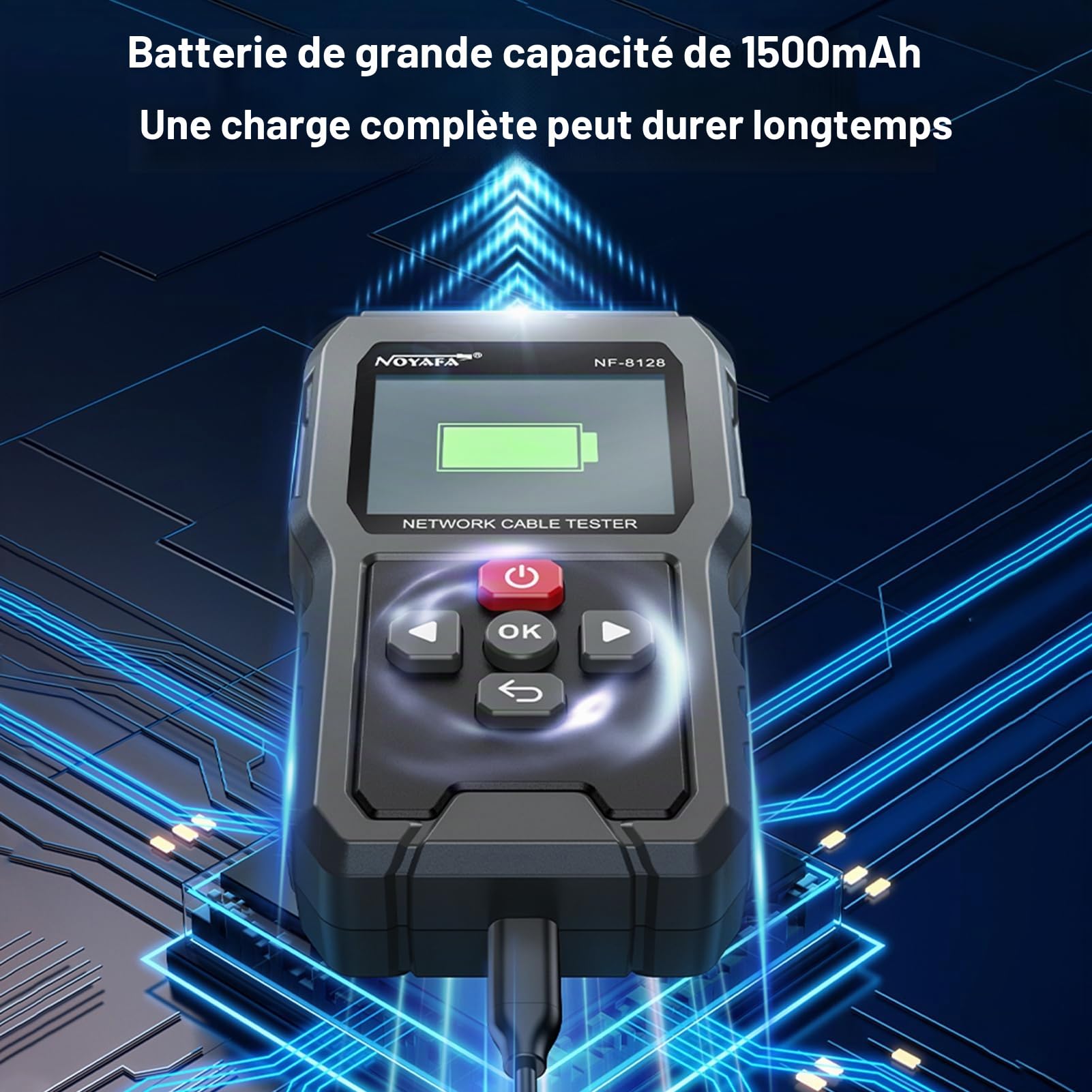 Testeur de câbles réseau, testeur de câbles Ethernet pour CAT5 et CAT6, traceur de câbles avec port RJ45